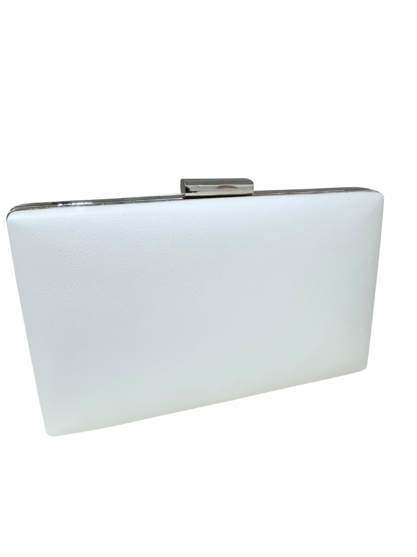 White clutch with Silver trim (A0928)