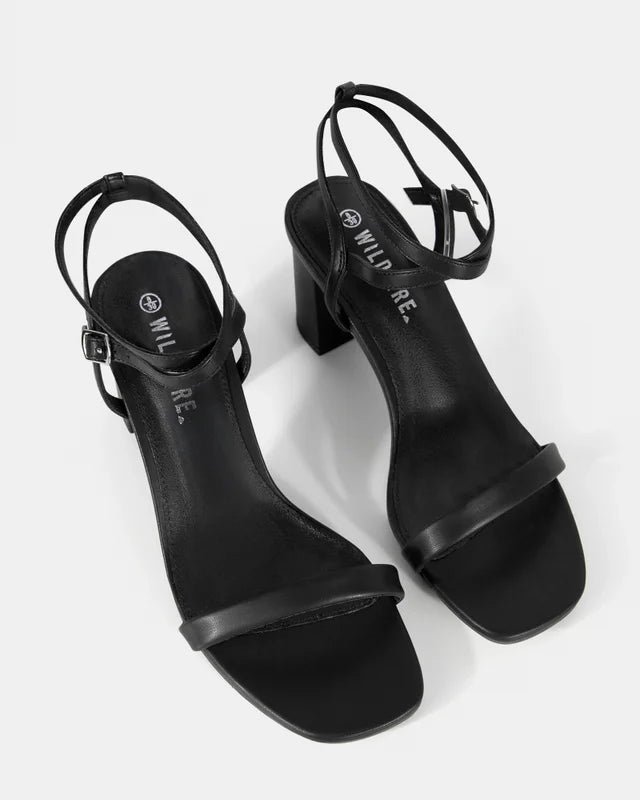 Captivate Black Strappy High Heel