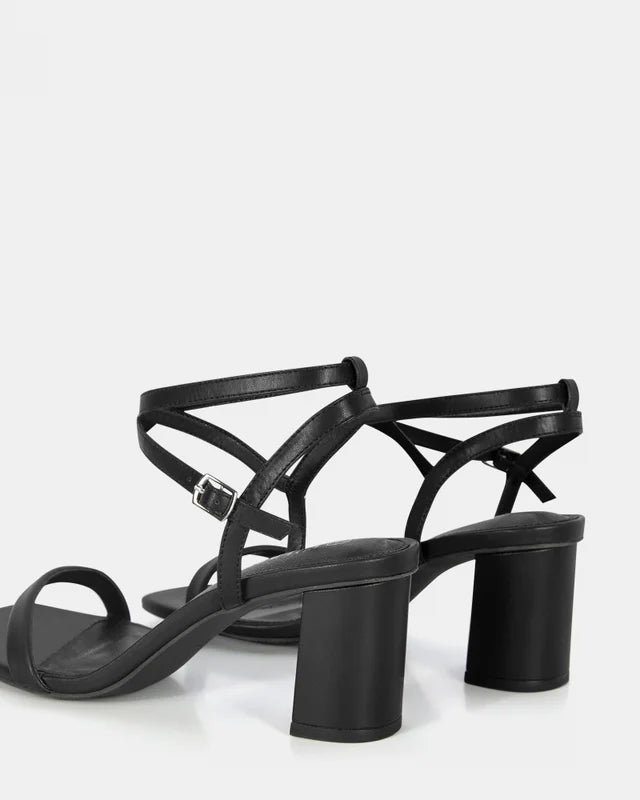 Captivate Black Strappy High Heel