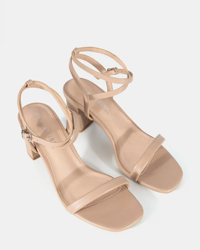 Captivate Nude Strappy High Heel