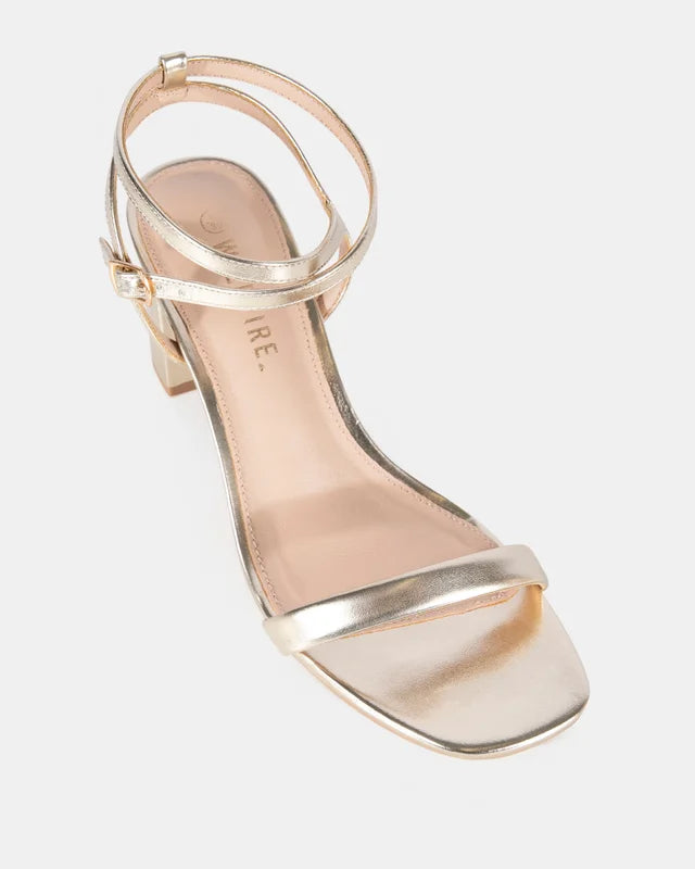 Captivate Gold Strappy High Heel
