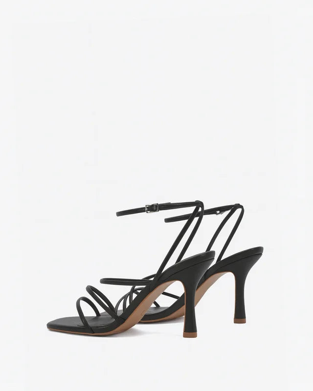 Dante Black Strappy heels