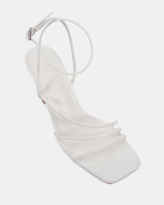 Dante White Strappy heels