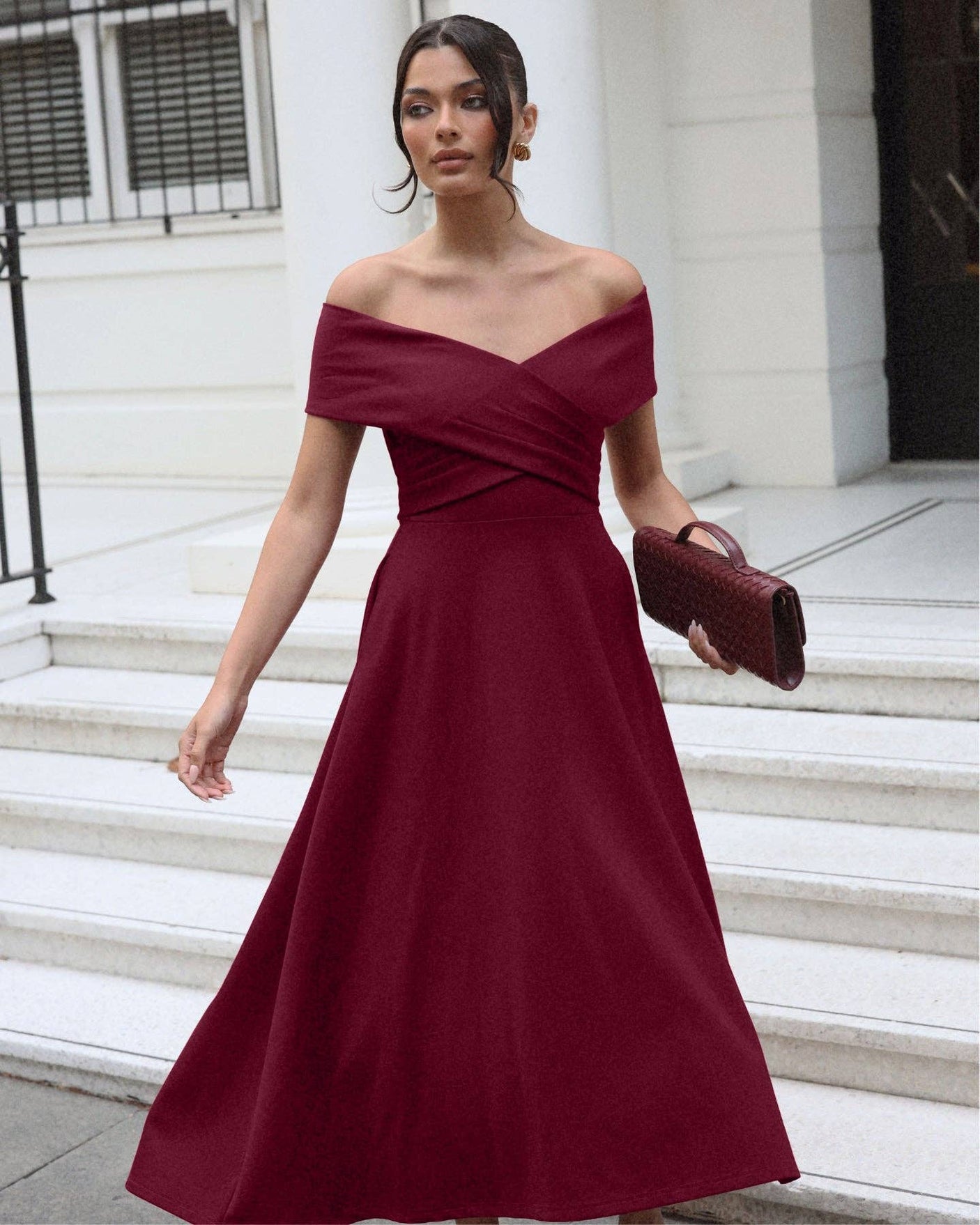 Belina Dress-Wine