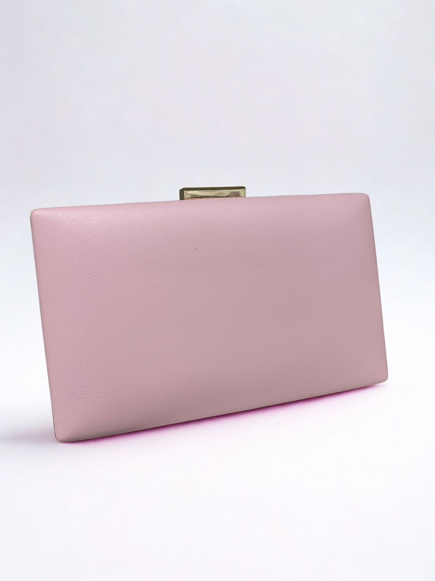 Pink clutch with Gold trim (A0928)