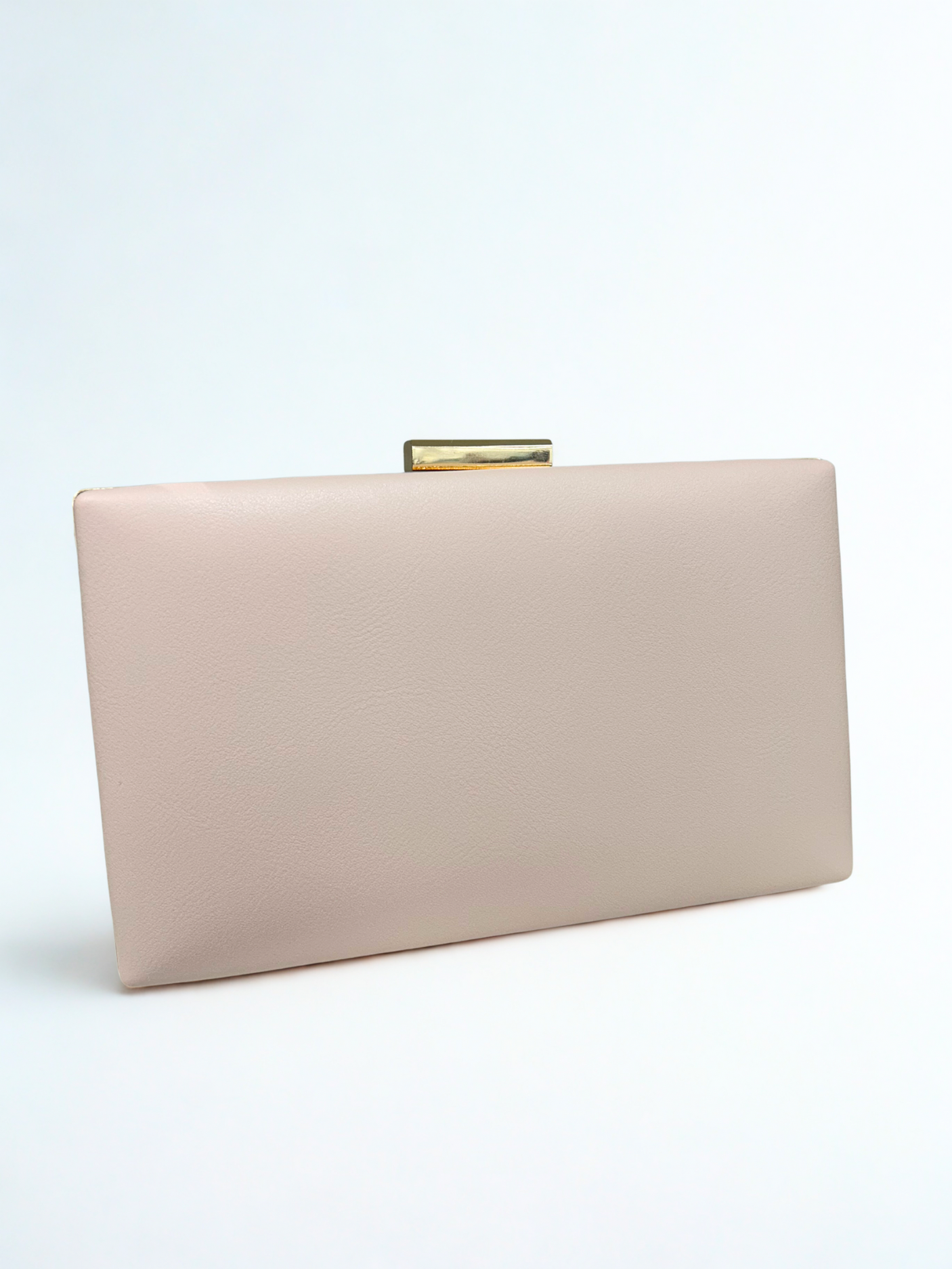 Champagne clutch with Gold trim (A0928)