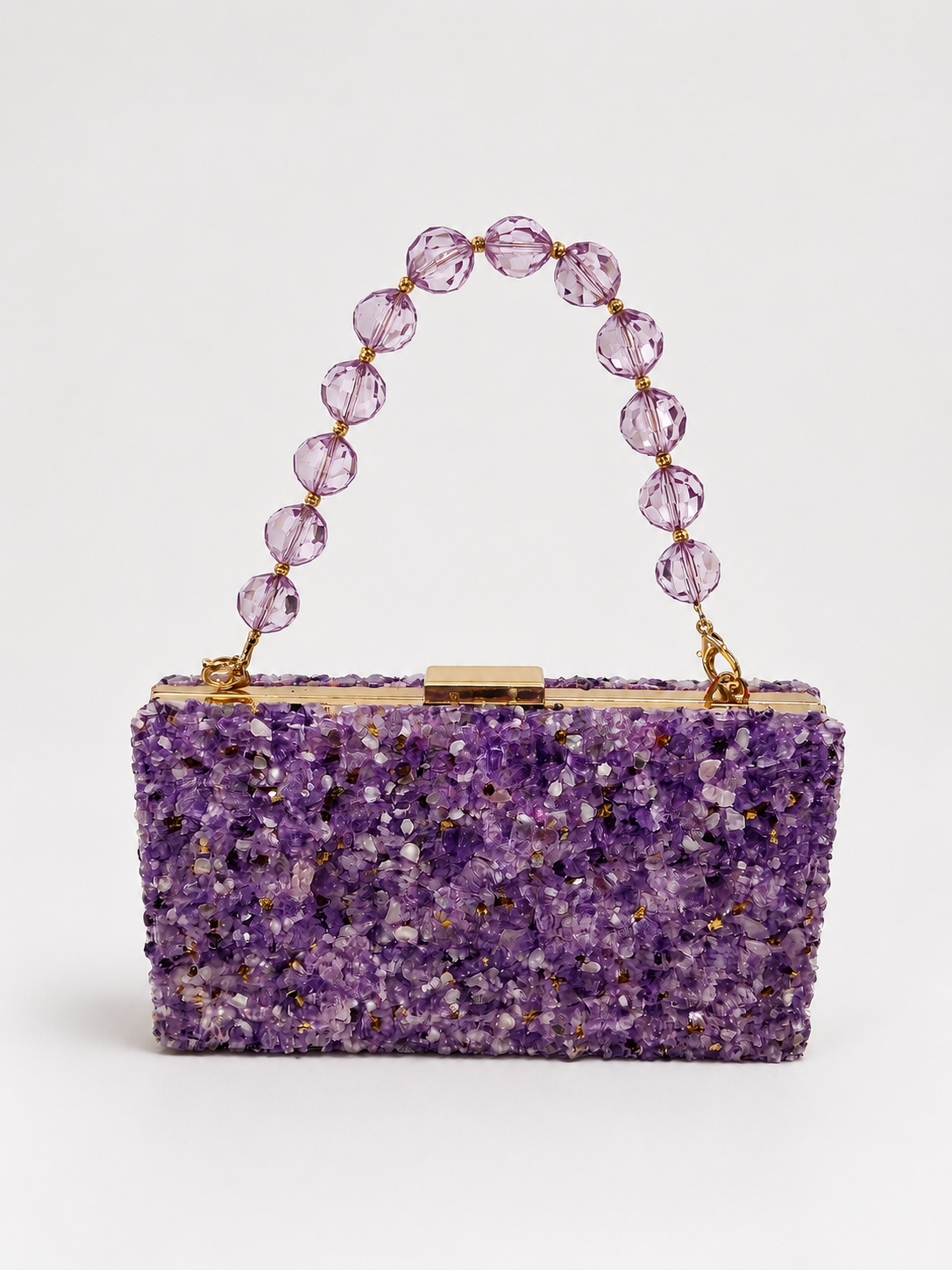 Purple Crystal Mosaic Clutch