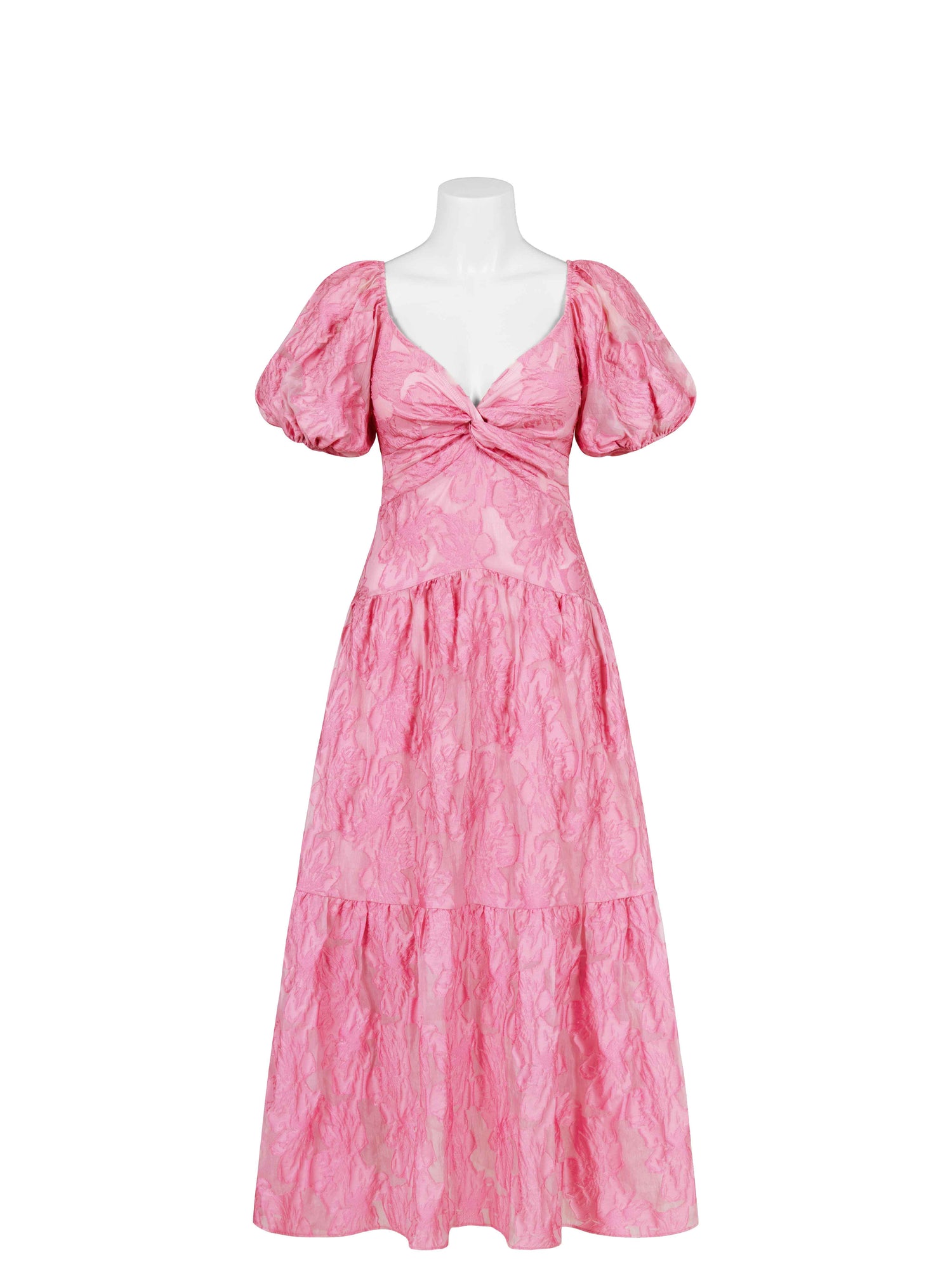 Zali Pink Jacquard Maxi dress