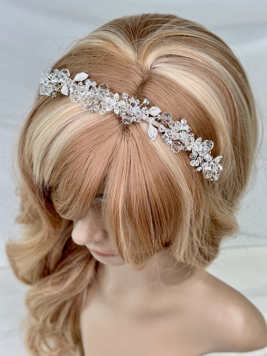Faith Silver Crystal Headband WH770