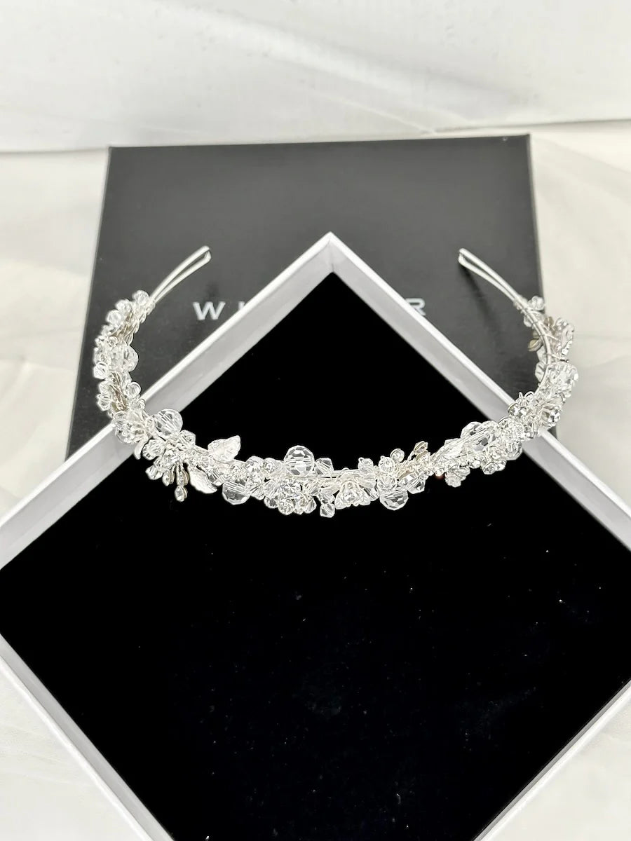 Faith Silver Crystal Headband WH770