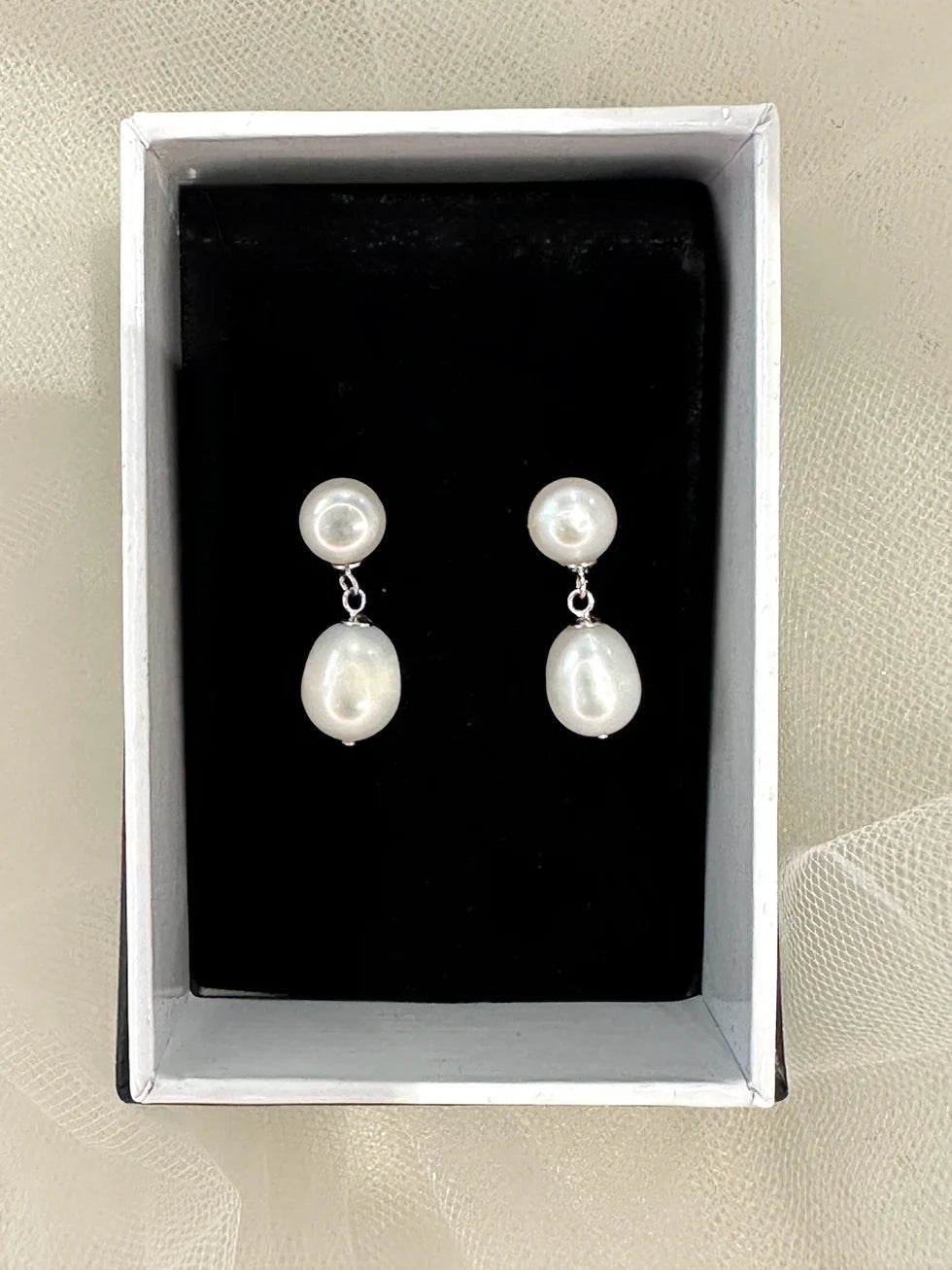 Sia Silver Freshwater Pearl Earrings WE763