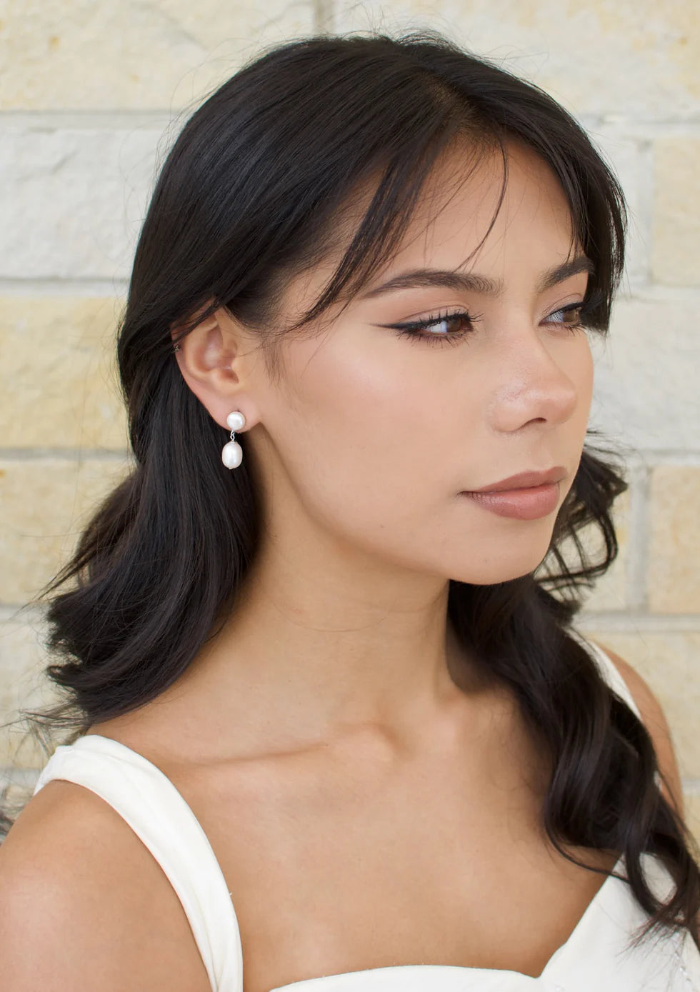 Sia Silver Freshwater Pearl Earrings WE763