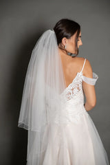 Sana two tier Cathedral veil - Ivory