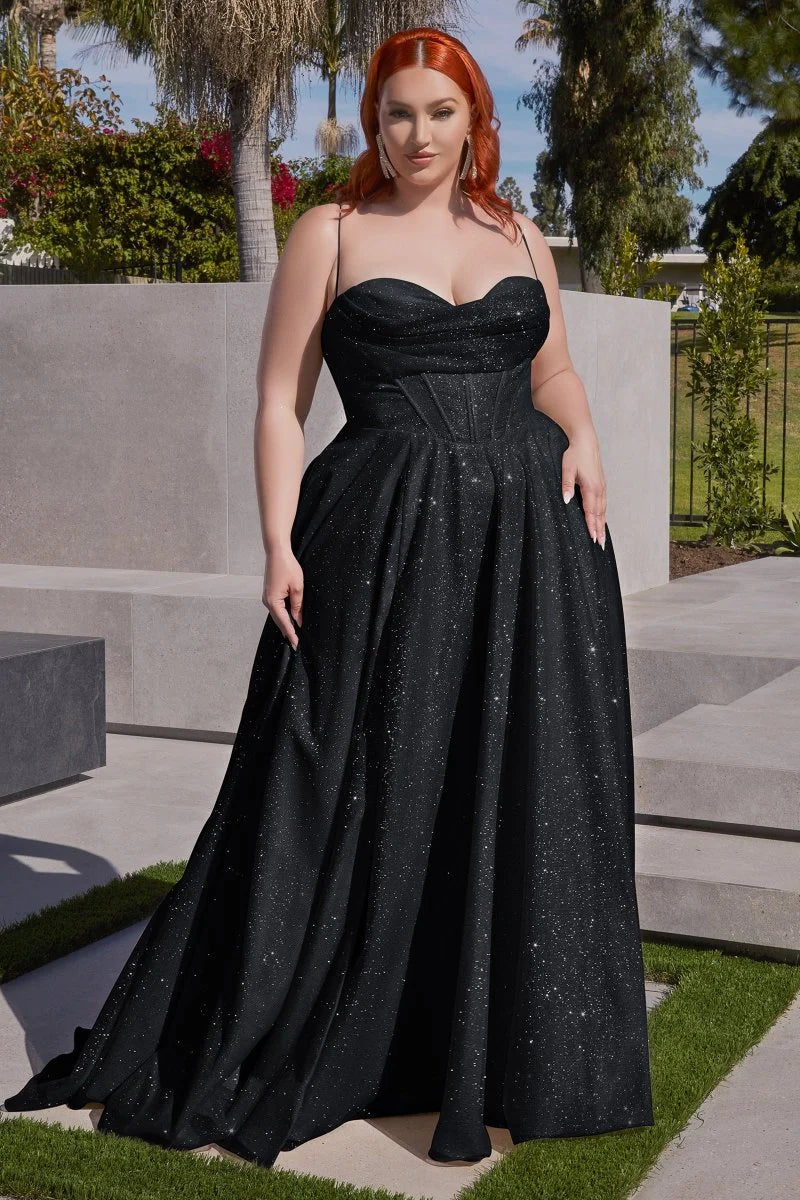 Klara glitter gown Black size US18 (Ready to ship!)