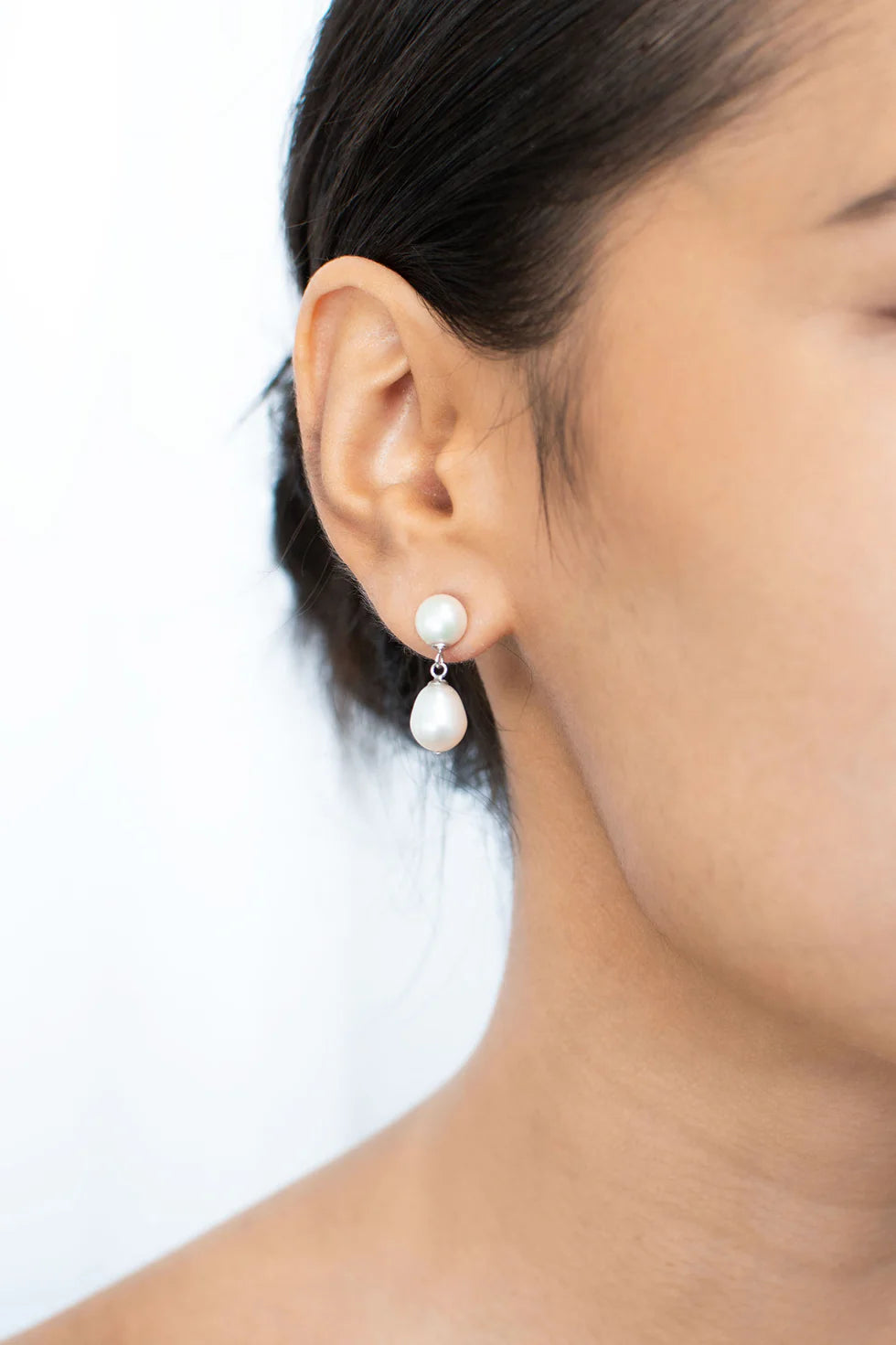 Sia Silver Freshwater Pearl Earrings WE763