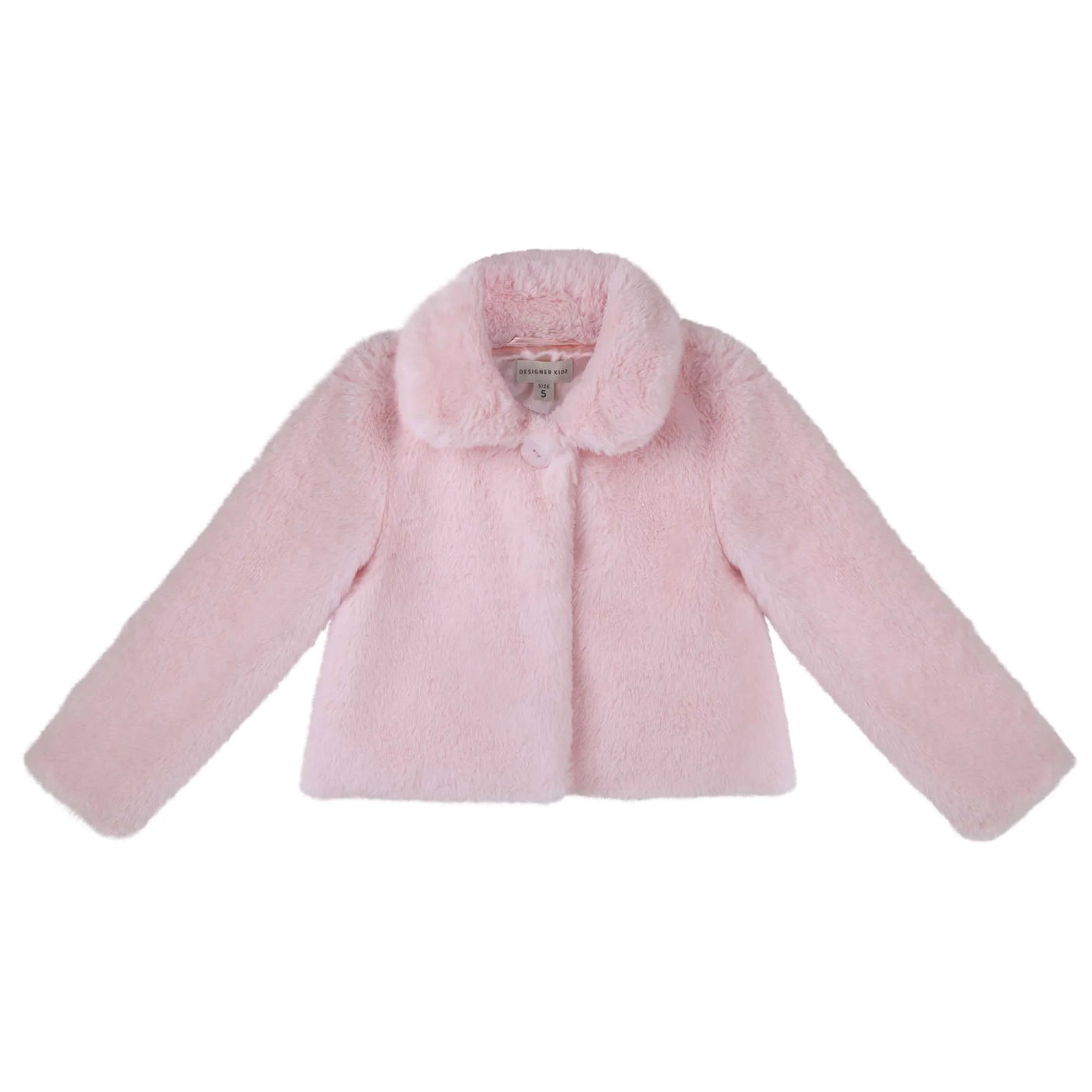 Josephine blush faux fur jacket