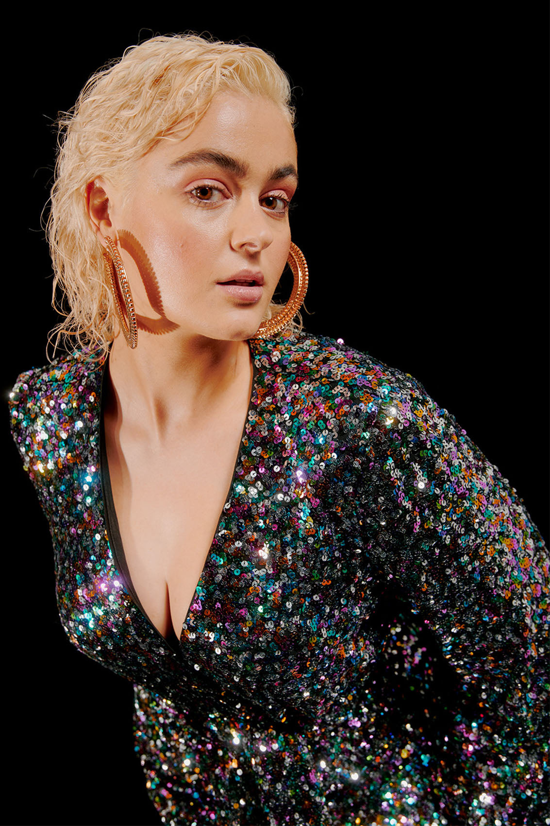 Bacio Sequin Dress Rainbow Sequin