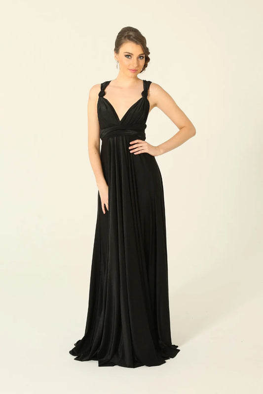 PO31 Wrap dress - Black size L (size 16-26) (Ready to ship!)