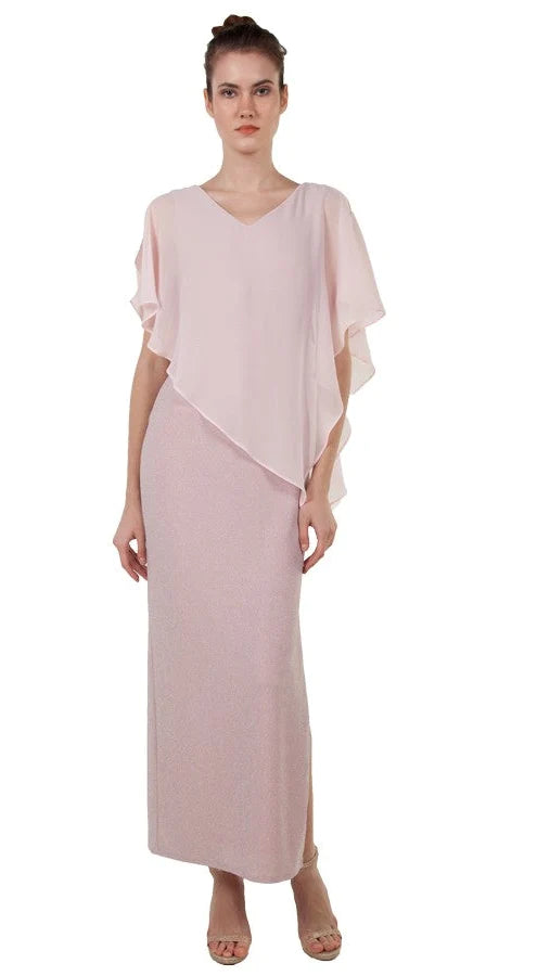 Chiffon overlay dress - Pink (221421)