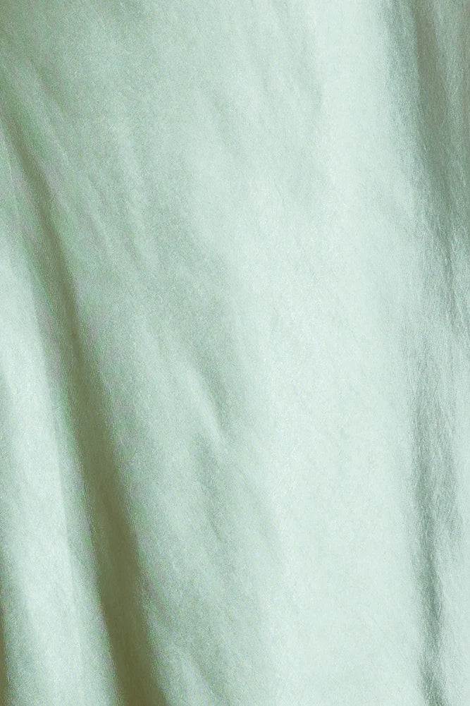 'Carmen' Satin cowl gown Pistachio