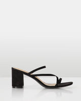 Soho Black Strappy High Heel
