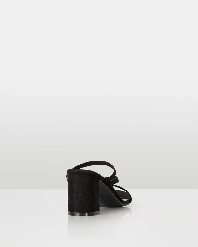 Soho Black Strappy High Heel