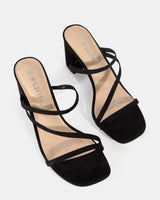 Soho Black Strappy High Heel