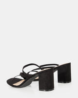 Soho Black Strappy High Heel