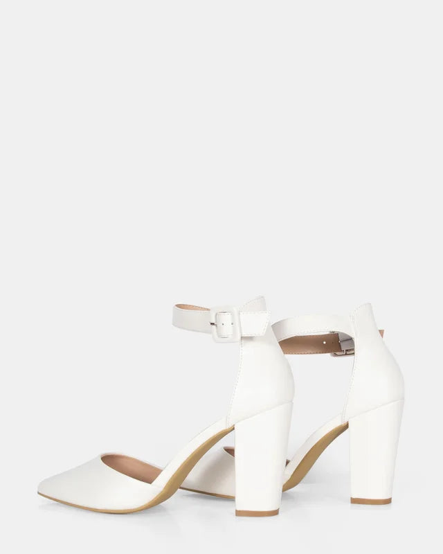 Kiko White Block heel