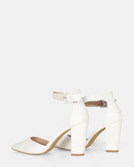 Kiko White Block heel