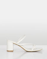Soho White Strappy High Heel