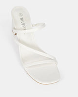 Soho White Strappy High Heel