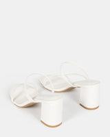 Soho White Strappy High Heel