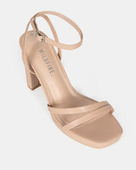 Bonsai Nude Strappy Block Heel