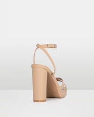 Bonsai Nude Strappy Block Heel