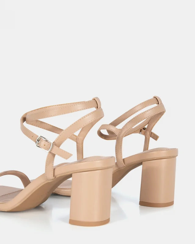 Captivate Nude Strappy High Heel