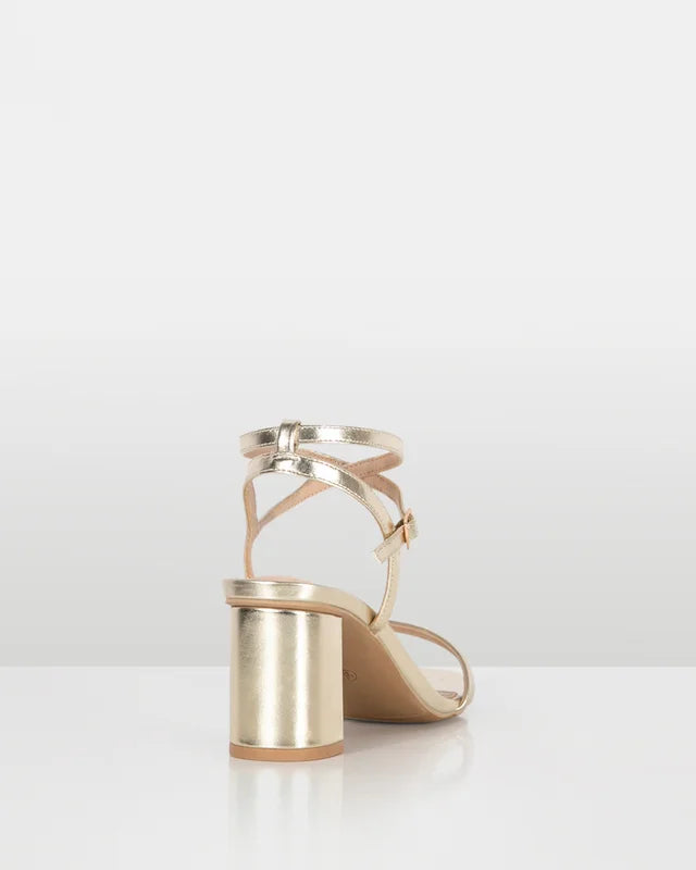 Captivate Gold Strappy High Heel