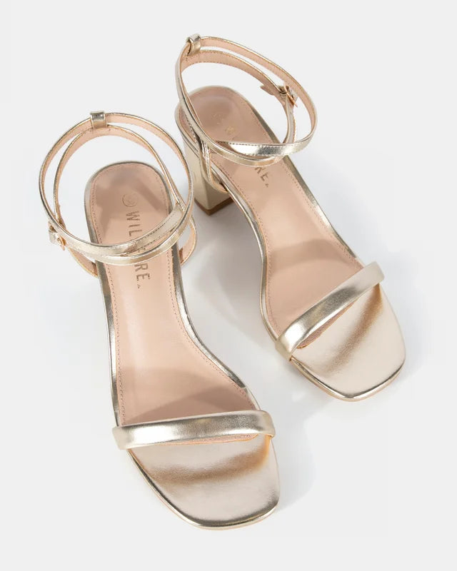 Captivate Gold Strappy High Heel