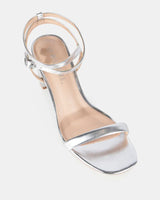 Captivate Silver Strappy High Heel