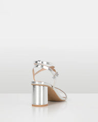 Captivate Silver Strappy High Heel