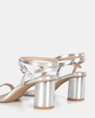 Captivate Silver Strappy High Heel