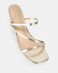 Soho Gold Strappy High Heel