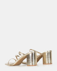 Soho Gold Strappy High Heel