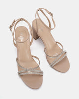 Theia Nude Diamante Heel with strap