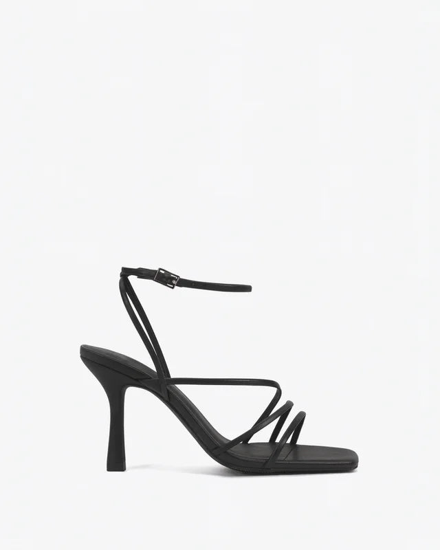 Dante Black Strappy heels