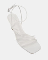 Dante White Strappy heels
