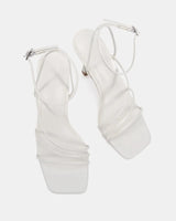 Dante White Strappy heels