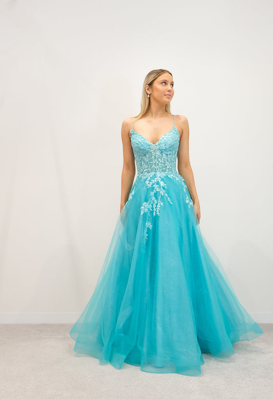 Iris gown - Turquoise