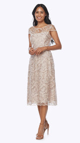 Zaliea Short Embroidered Dress Z0393 in Pearl size 10 (Ready to ship!)