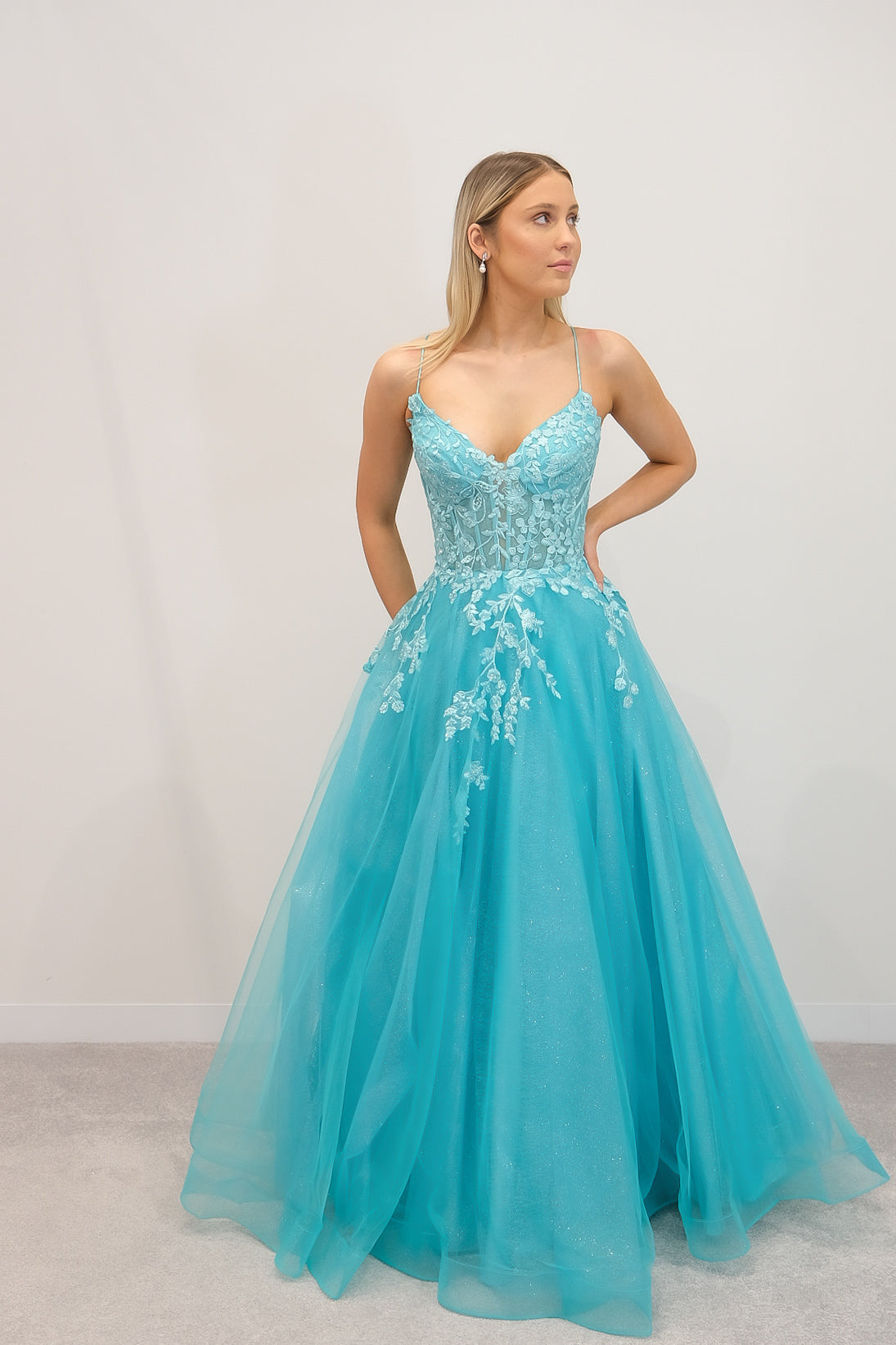 Iris gown - Turquoise